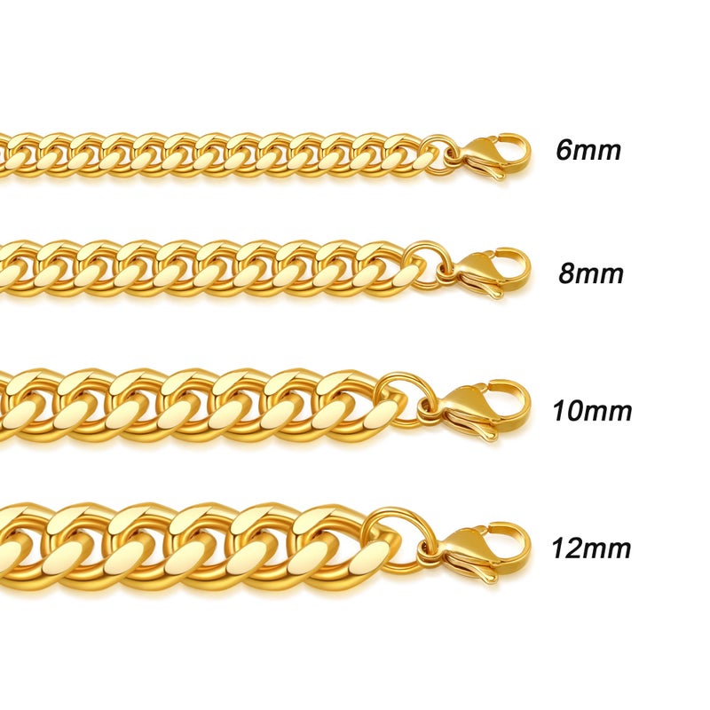 Monily Cuban Link Chain for Men 11 mm 16 Inches Stainless Steel Mens Chain Chunky Necklaces Mens Jewelry - Image 4
